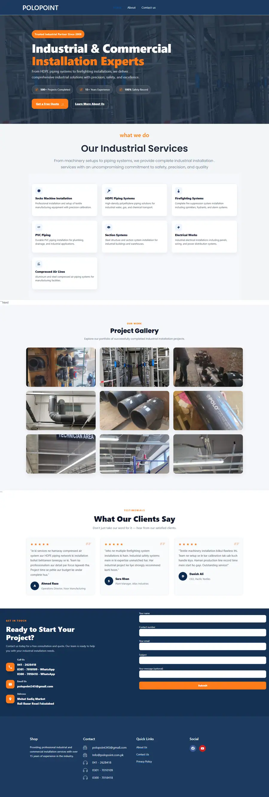 Full-page screenshot of Polo Point